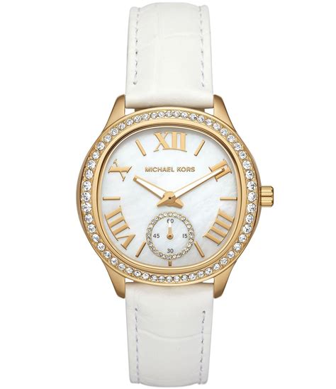 michael kors watch leather croco embossed|Michael Kors Women's Sage Three.